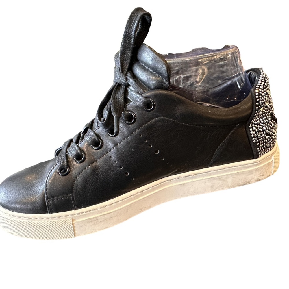 Lola Cruz smiley Bling Lace Up Walkers un Navy 38 - Picture 5 of 7